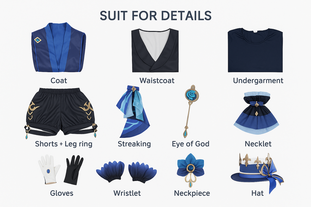 【VELUXXA】Rolecosplay Genshin Impact Furina/Focalors cosplay outfit
