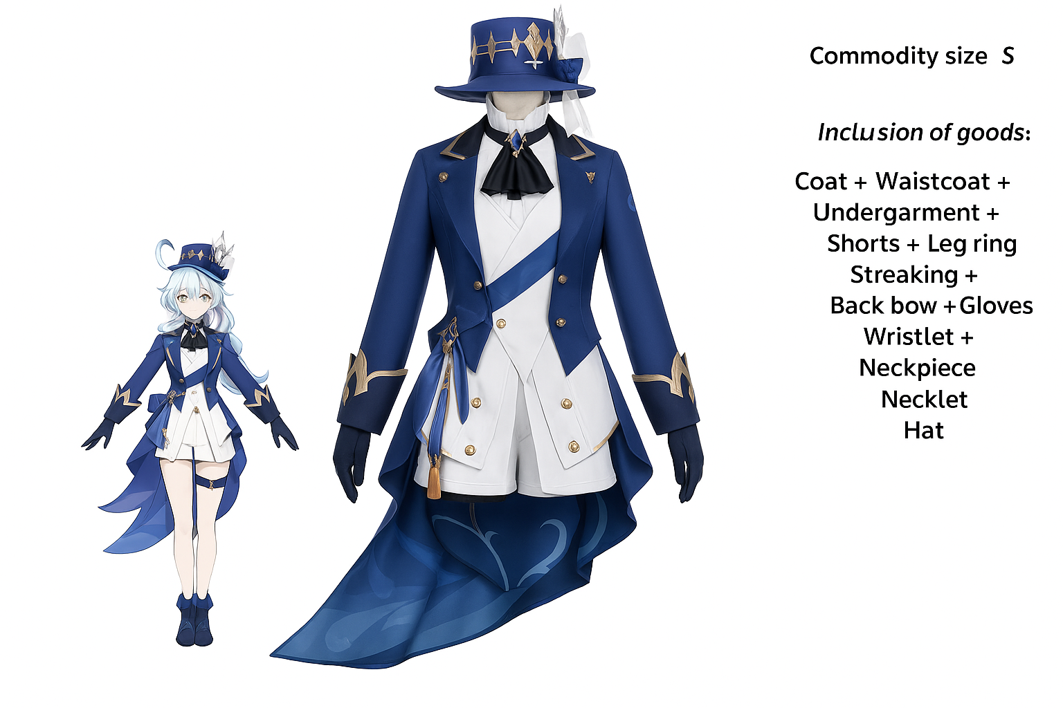 【VELUXXA】Rolecosplay Genshin Impact Furina/Focalors cosplay outfit