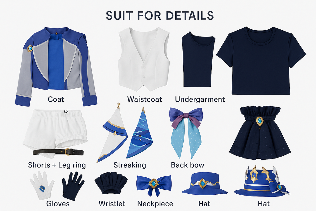 【VELUXXA】Rolecosplay Genshin Impact Furina/Focalors cosplay outfit