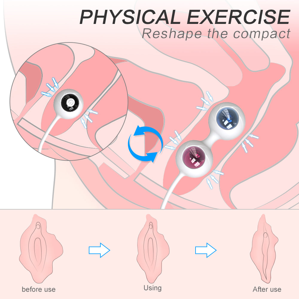 Vaginal Dumbbell 5-Ball Pelvic Floor Muscle Exercise Remote Control Vibrating Kegel Balls Intimate Wellness Trainer