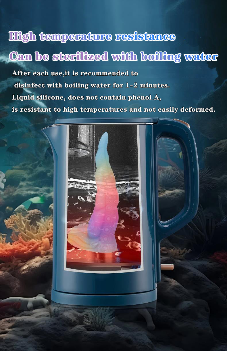 Glow-in-the-Dark Octopus Tail Anal Plug - Liquid Silicone Adult Toy