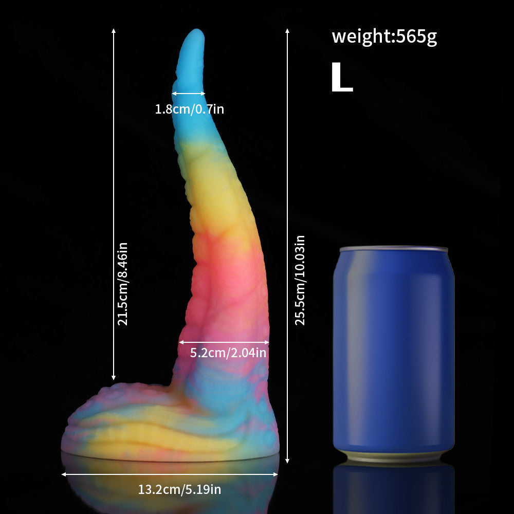 Glow-in-the-Dark Octopus Tail Anal Plug - Liquid Silicone Adult Toy