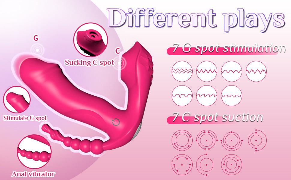 Bestselling Wearable Butterfly Vibrating Egg Invisible Dual-Head Internal External Vibrator Remote Control Suction